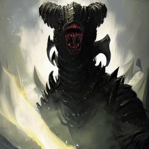 Image similar to digital art painting of a black dragonborn!!! wearing wizard robes!!!, dnd portrait painted by craig mullins and gaston bussiere and greg rutkowski