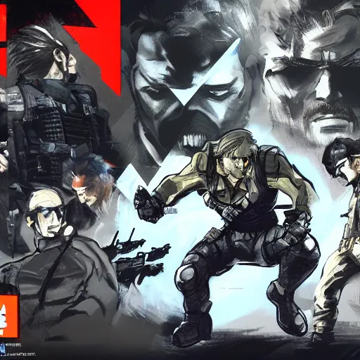 Prompt: video game screenshot of metal gear solid mixed with super mario 6 4, amazing art work, trending on artstation, 4 k wallpaper, realistic anatomy, concept art, by yoji shinkawa, by nintendo