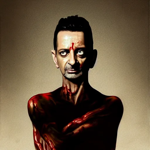 Image similar to dave gahan as a zombie looking off to the side, zombie with white eyes, 7 days to die zombie, fine art, award winning, intricate, elegant, sharp focus, cinematic lighting, highly detailed, digital painting, 8 k concept art, art by z. w. gu and alex konstad and brom and michael hussar, masterpiece, 8 k