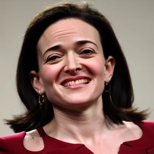 Prompt: Sheryl Sandberg cries in front of Congress