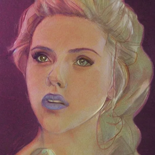 Image similar to Scarlett Johansson, rough sketch by Loish