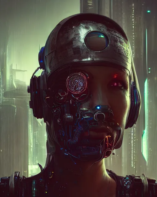 Image similar to portrait of a cyberpunk cyborg. sci - fi, intricate abstract upper body intricate, wlop, concept art, octane render, deviantart, greg rutkowski, cinematic, key art, hyperrealism,