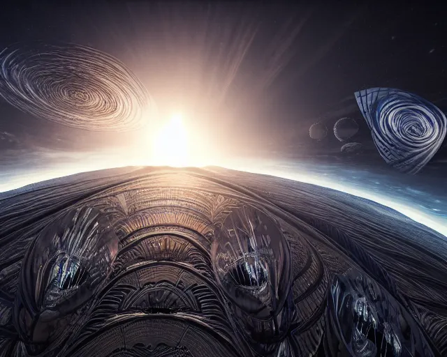 Prompt: realistic textured magnetosphere, complex vortex, large array, ornate, cinematic light shadows, hdr refractions, insanely detailed rendering, cybernetic civilisations, 8 k, *