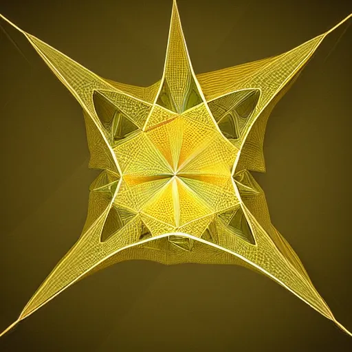 Prompt: serpinksy tetrahedron, fractal, triangles inside of triangles, 3 d render