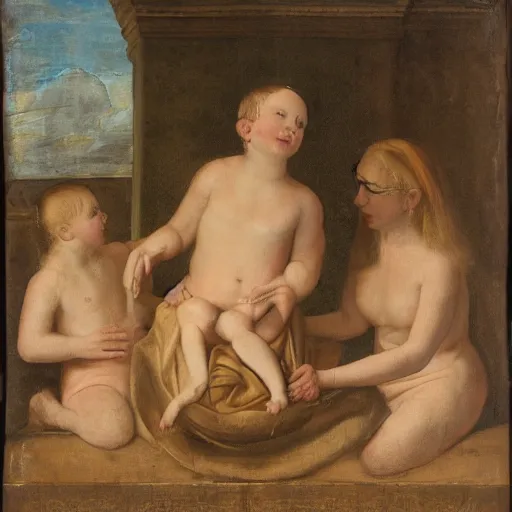 Image similar to portrait of an acephalic birth
