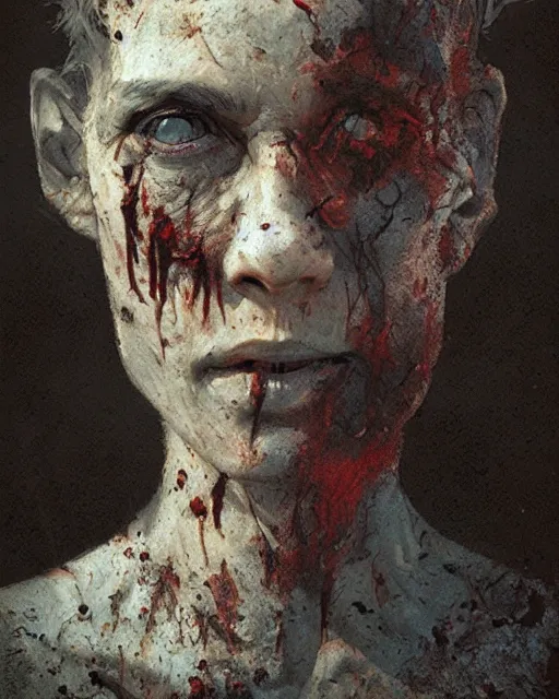 Image similar to hyper realistic photo portrait dried out zombie cinematic, greg rutkowski, james gurney, mignola, craig mullins, brom