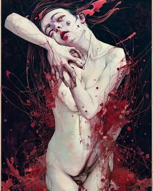 Image similar to there is ugliness in beauty, but there is also beauty in ugliness. in the style of adrian ghenie, esao andrews, jenny saville, edward hopper, surrealism, dark art by james jean, takato yamamoto