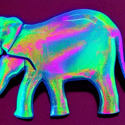 Image similar to a holographic elephant in the style of max loeffler