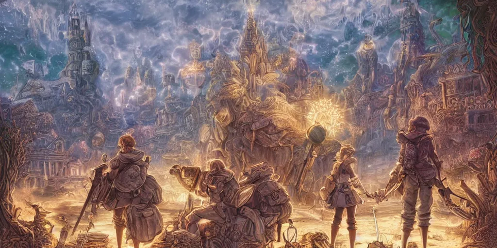 Prompt: we have also come to this hallowed spot to remind america of the fierce urgency of now. ultrafine highly detailed colorful illustration, intricate linework, sharp focus, octopath traveler, final fantasy, unreal engine highly rendered, global illumination, radiant light, intricate environment