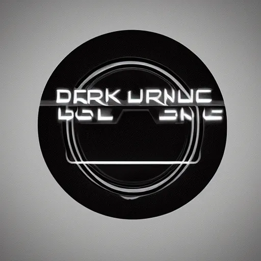 Image similar to scifi logo for a dark minimal music producer, digital 3 d