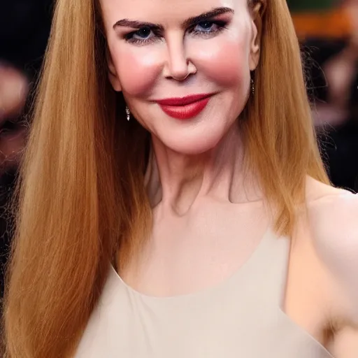 Prompt: face of tanned Spanish 30 years old Nicole Kidman