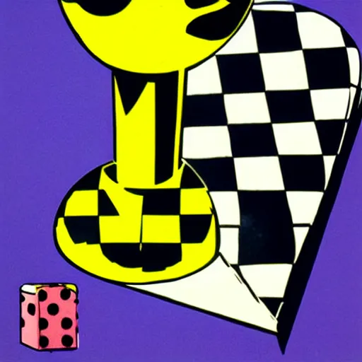 Image similar to chess piece, by roy lichtenstein, pop art,