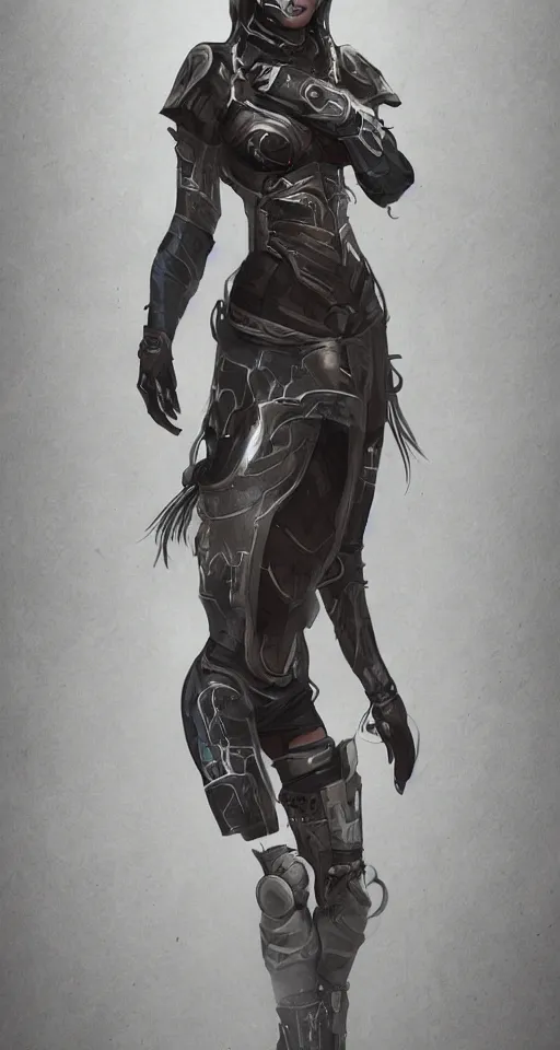 Prompt: kazakh cyberpunk woman warrior, concept art, trending on artstation,