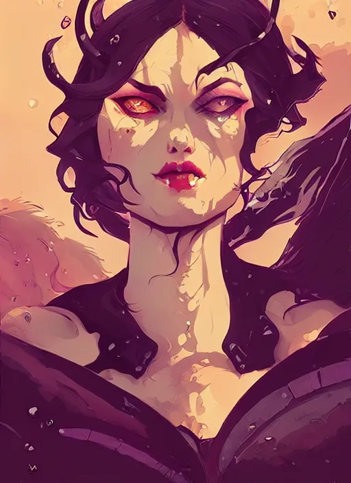 Prompt: beautifull succubus, cute face. dark fantasy, d & d, artstation, art by petros afshar, tom whalen, laurie greasley and greg rutkowski and ilya kuvshinov