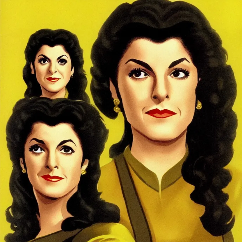 Image similar to young deanna troi in the style of midjourney