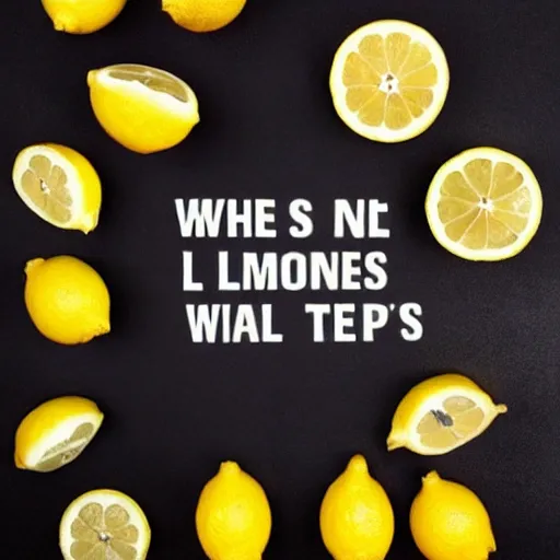 Image similar to when life gives you lemons, visual poetry