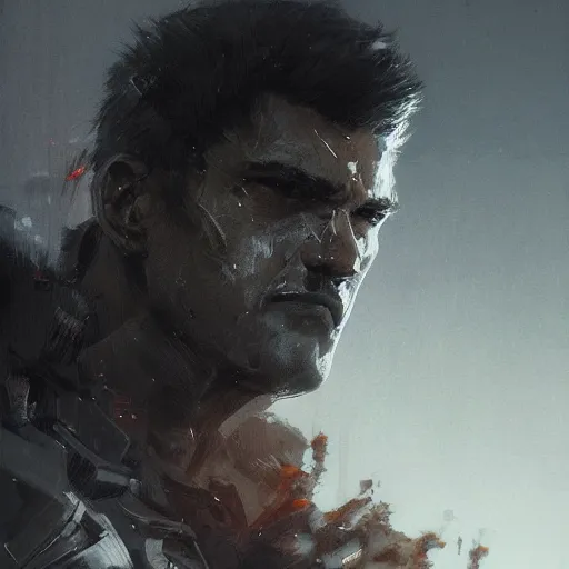 Image similar to portrait of Guts, dramatic lighting, illustration by Greg rutkowski, yoji shinkawa, 4k, digital art, concept art, trending on artstation