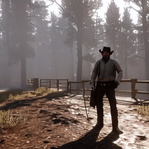 Image similar to Andrew Tate in red dead redemption 2