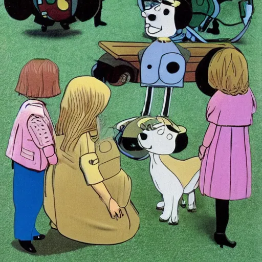 Prompt: Stills from The Magic Roundabout - the BBC childen's series by Eric Thompson (1977)