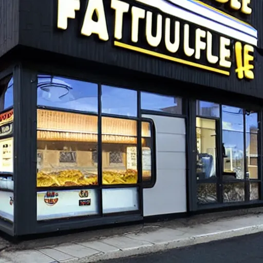 Image similar to Futuristic wafflehouse