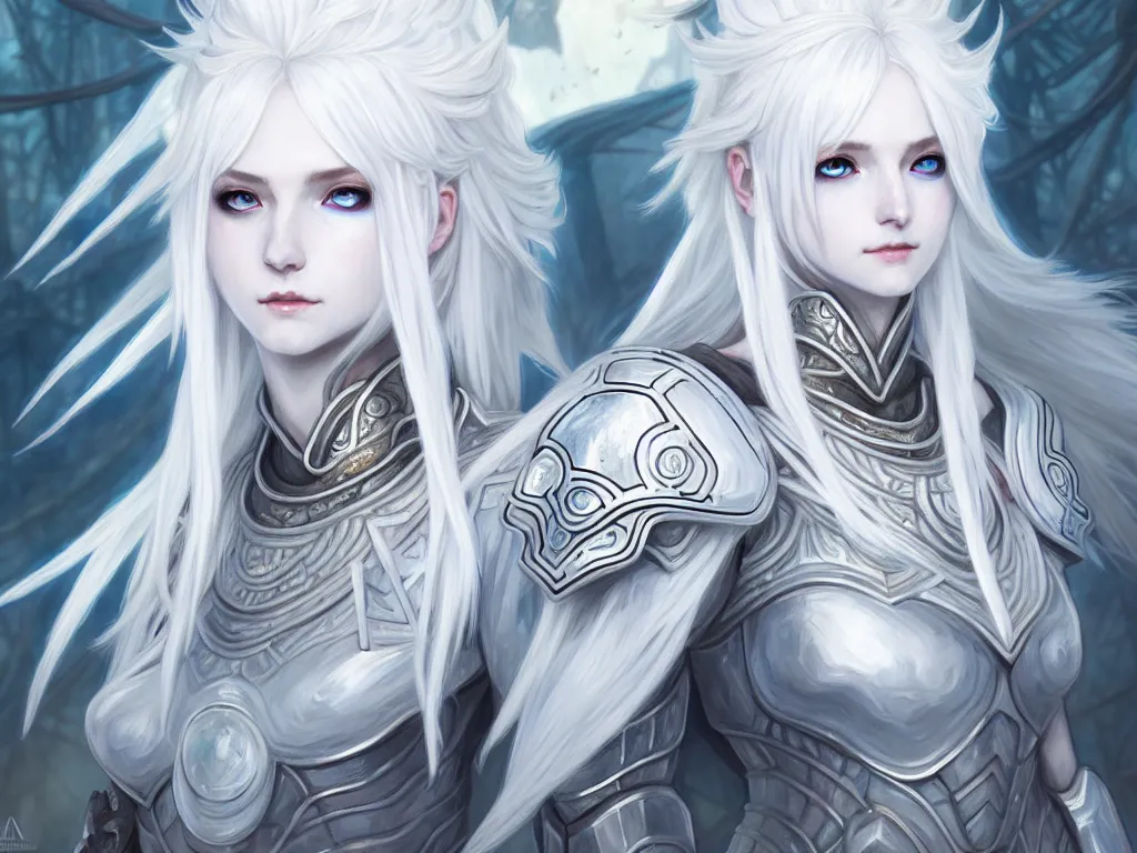 Image similar to portrait white hair knights of zodiac girl, matt white ice color armor, in ruined agora of athens sunrise, ssci - fi and fantasy, intricate and very beautiful and elegant, highly detailed, digital painting, artstation, concept art, smooth and sharp focus, illustration, art by ayanamikodon and tian zi and alphonse mucha