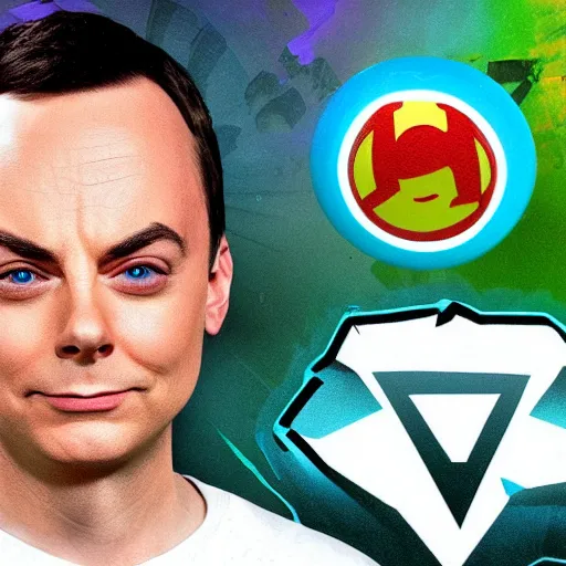 Image similar to sheldon cooper in fortnite