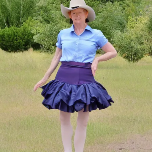 Prompt: Walker Texas Ranger in a ballet skirt