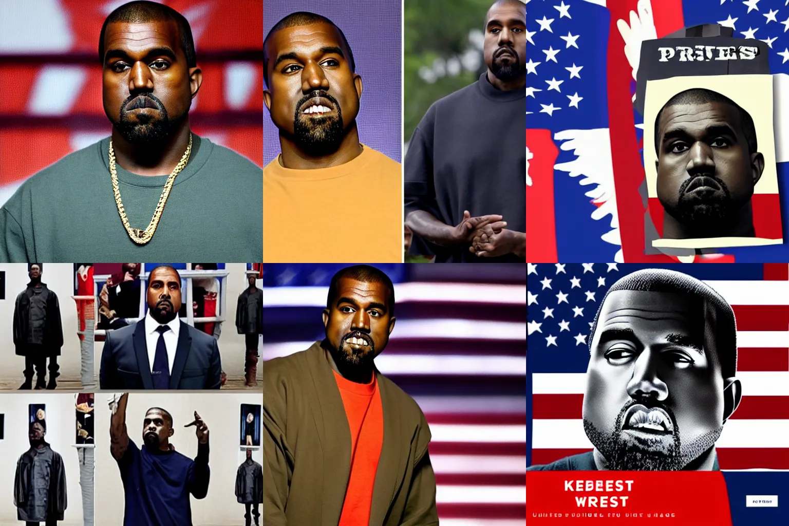 Prompt: Kanye West as the president of the United States