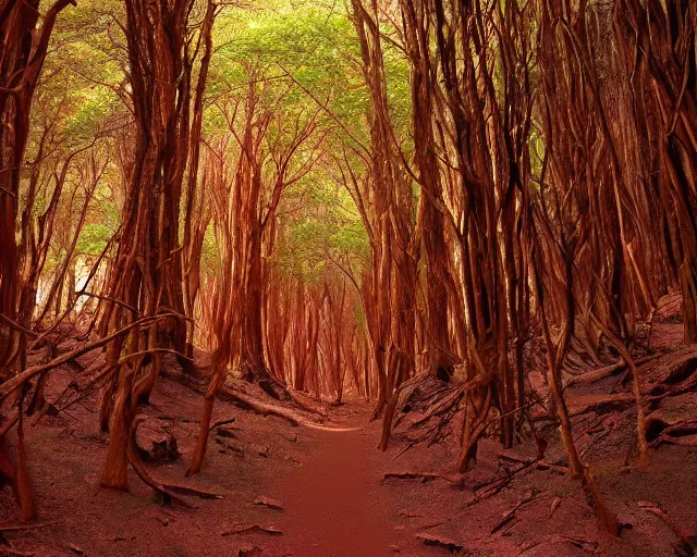 Prompt: 1 0 of the most beautiful forests on mars