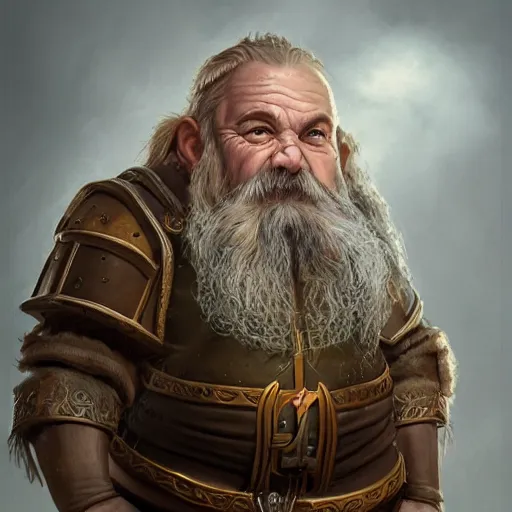 Prompt: realistic portrait of a dwarf cleric, fantasy book, high detail, 8 k, octane render painting, dark fantasy
