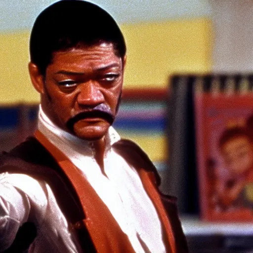 Prompt: Somewhere between Apocalypse Now and The Matrix, let's remember Laurence Fishburne was Cowboy Curtis on Pee Wee's Playhouse in the 80s