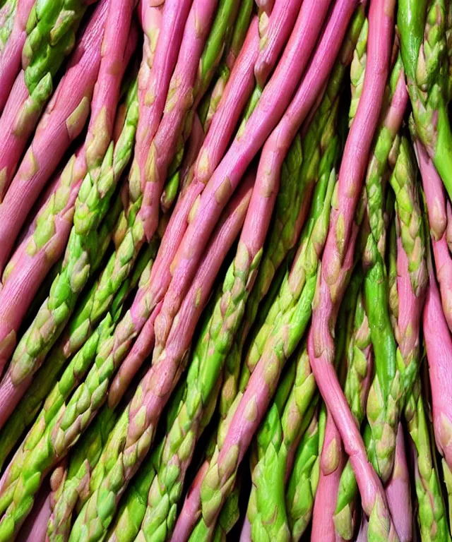 Prompt: pink asparagus
