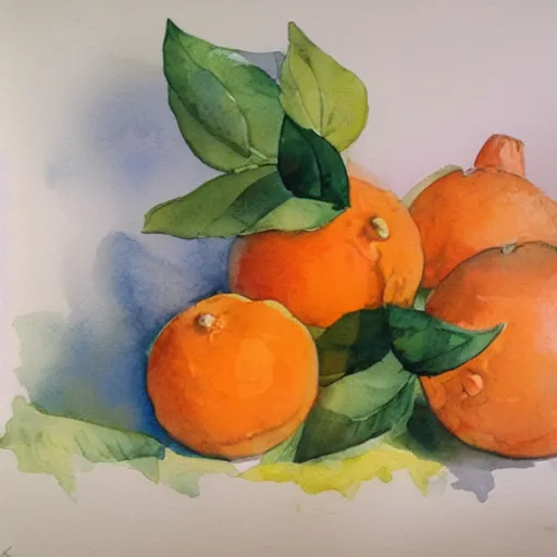 Image similar to oranges and lemons still life watercolor