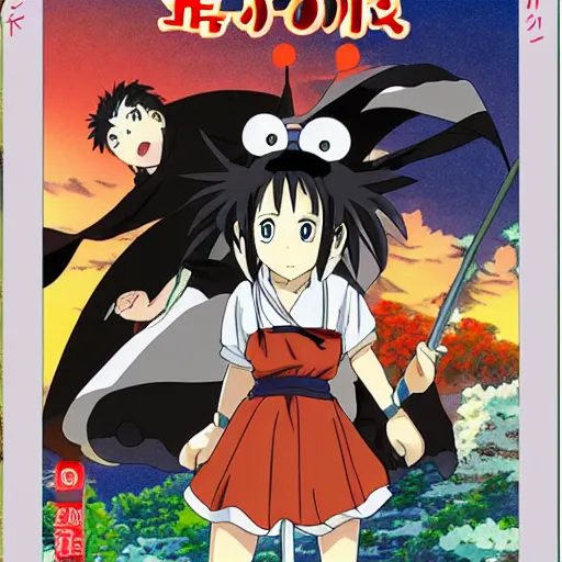 Image similar to studio ghibli tokyotv manga anime girl ninja