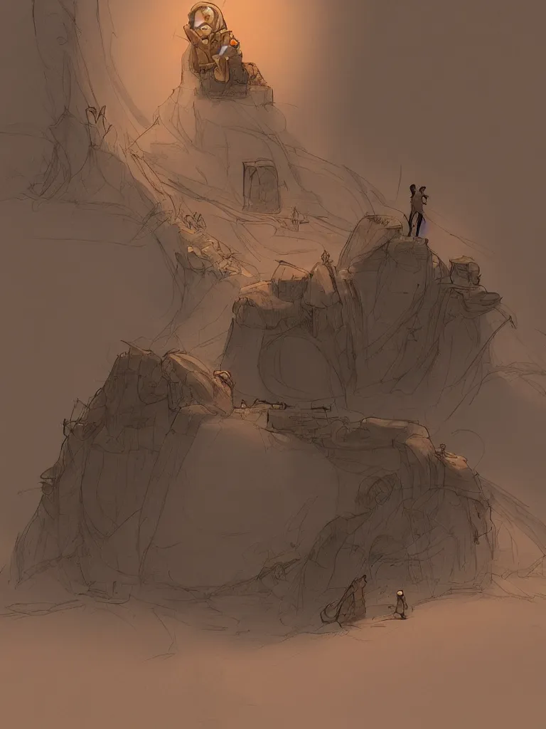 Image similar to loneliness by Disney Concept Artists, blunt borders, golden ratio