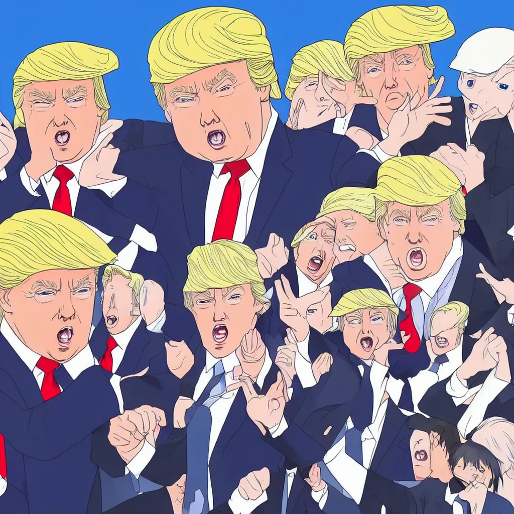 Image similar to donald trump anime