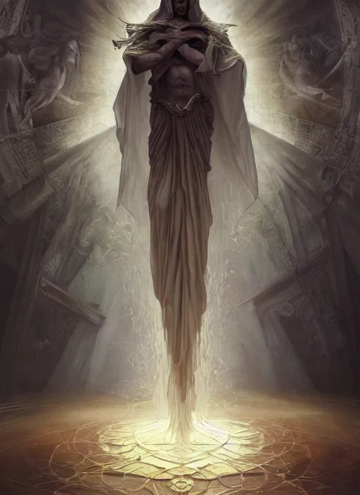 Prompt: album art divine holy robe spell effect, physically accurate, moody dynamic lighting, very very intricate, very very elegant, highly detailed, digital painting, artstation, HR GIGER, Hieronymus Bosch, Francis Bacon, concept art, smooth, very beautiful, sharp focus, illustration, art by artgerm and greg rutkowski and alphonse mucha