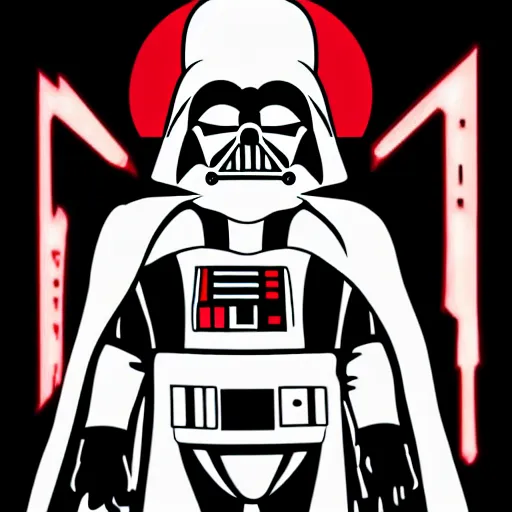 Prompt: darth vader wearing a jock - strap - diaper - loin - cloth, svg sticker art