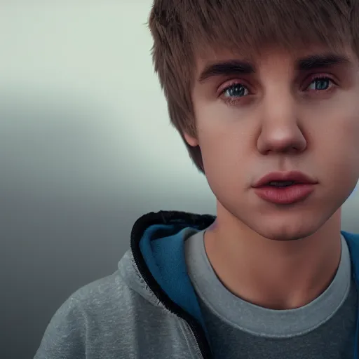 Image similar to hyperrealistic dslr film still of justin beiber with exaggeratedly large 2 front teeth, stunning 8 k octane comprehensive 3 d render, inspired by istvan sandorfi & greg rutkowski & unreal engine, perfect symmetry, dim volumetric cinematic lighting, extremely hyper - detailed, incredibly real lifelike attributes & flesh texture, intricate, masterpiece, artstation