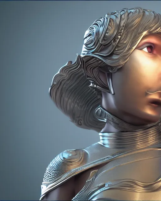 Prompt: lady justice futuristic style, highly detailed, rendered, ray - tracing, cgi animated, 3 d demo reel avatar
