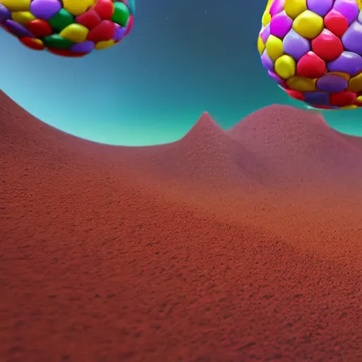 Prompt: a realistic planet made of candy with sea of milk and chocolate mountains, super realistic, unreal engine, octane render, 8 k