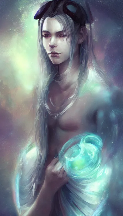 Prompt: portrait of a digital shaman, by charlie bowater