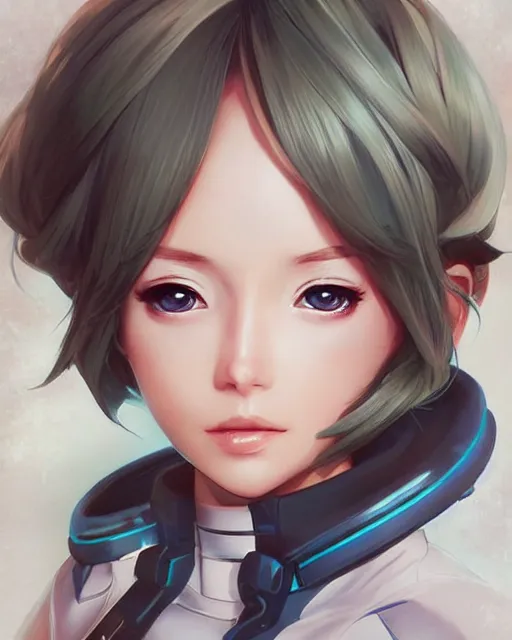 Image similar to portrait anime space cadet girl cute - fine - face, pretty face, realistic shaded perfect face, fine details. anime. realistic shaded lighting by nad 4 r and serafleur and rossdraws giuseppe dangelico pino and michael garmash and rob rey, iamag premiere, aaaa achievement collection, elegant, fabulous, eyes open in wonder
