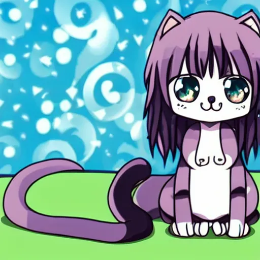 Prompt: cute cat,chibi,anime