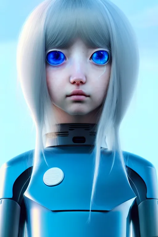 Prompt: perfect android girl family, explorer suit, artgem, scifi, futuristic design, bae suzy, long white hair!!!, blue eyes,, full body character design, cinematic lighting, highly detailed, artstation, divine, by huifeng huang, beeple, goro fujita, smooth gradient.