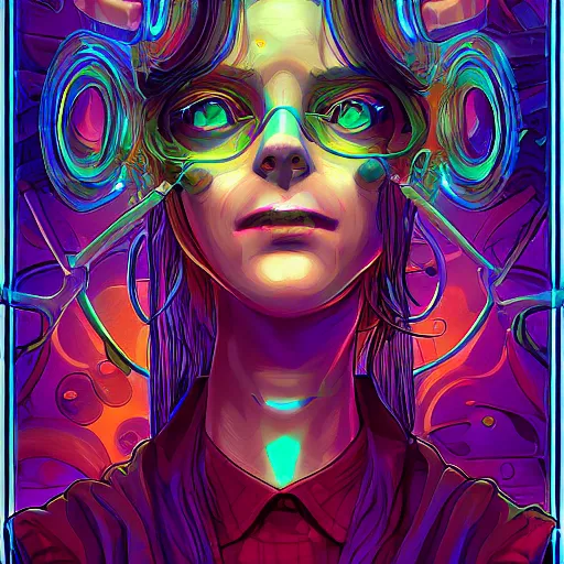 Image similar to skill magic geek inside matrix deepdream radiating a glowing aura stuff loot legends stylized digital illustration video game icon artstation lois van baarle, ilya kuvshinov, rossdraws,