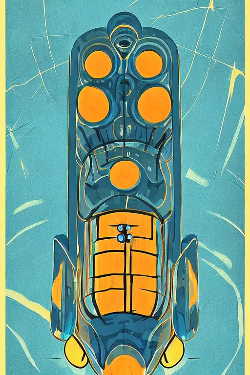 Prompt: futurist painting of a tardigrade, stylized art deco poster of a tardigrade