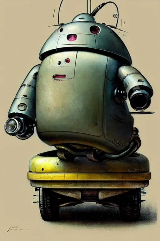 Image similar to ( ( ( ( ( 1 9 5 0 s retro future android robot fat robot mouse wagon. muted colors., ) ) ) ) ) by jean - baptiste monge,!!!!!!!!!!!!!!!!!!!!!!!!!