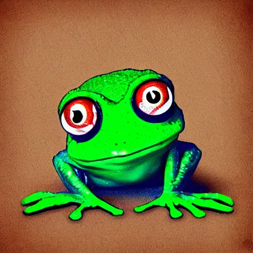 Prompt: “happy frog digital art”