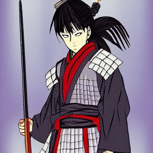Prompt: A samurai Warrior with a Sword + Shingo anime